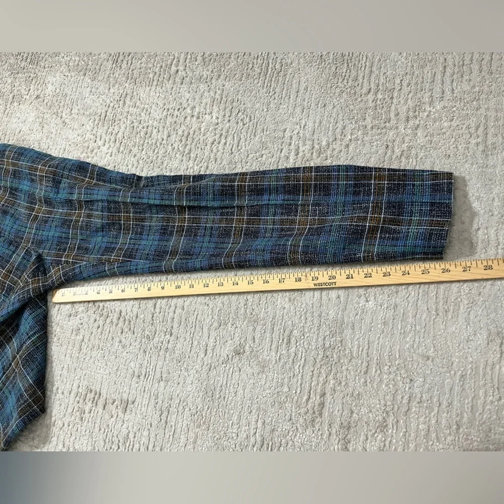 Veronica Beard High Rise Knit Plaid Trouser